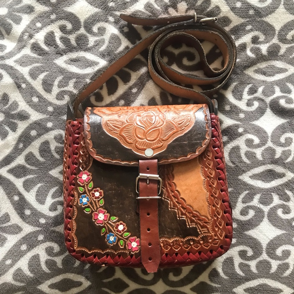 Hand Tooled Leather Bag